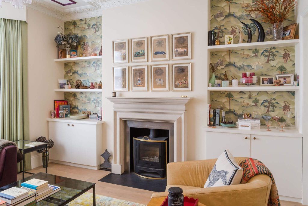 Vintage modern living room in London location house